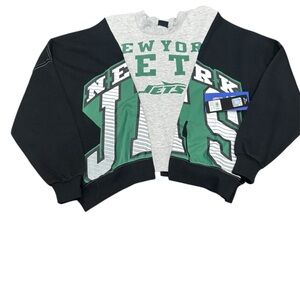 NFL New York Jets Black Green Crewneck Pullover